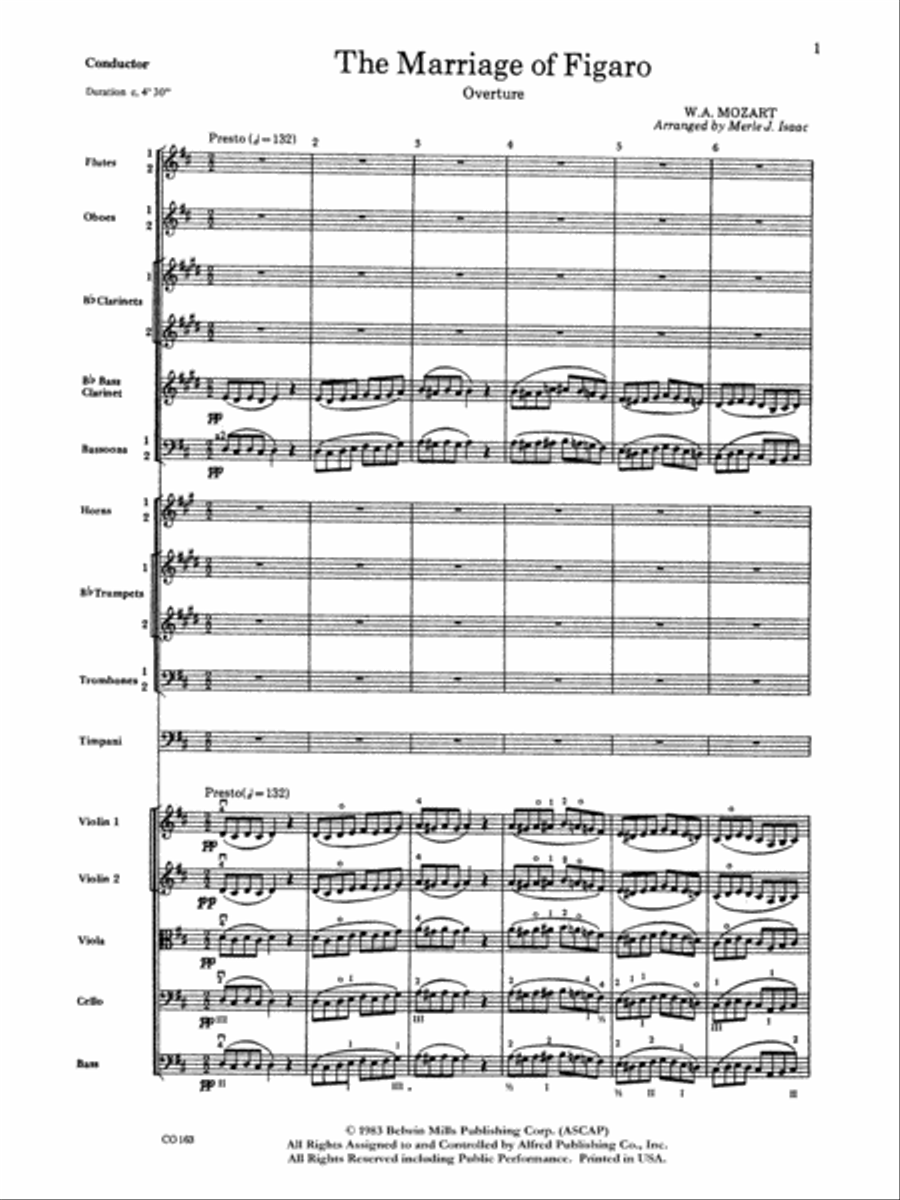 The Marriage of Figaro -- Overture: Score Full Orchestra scores gallery preview page 3