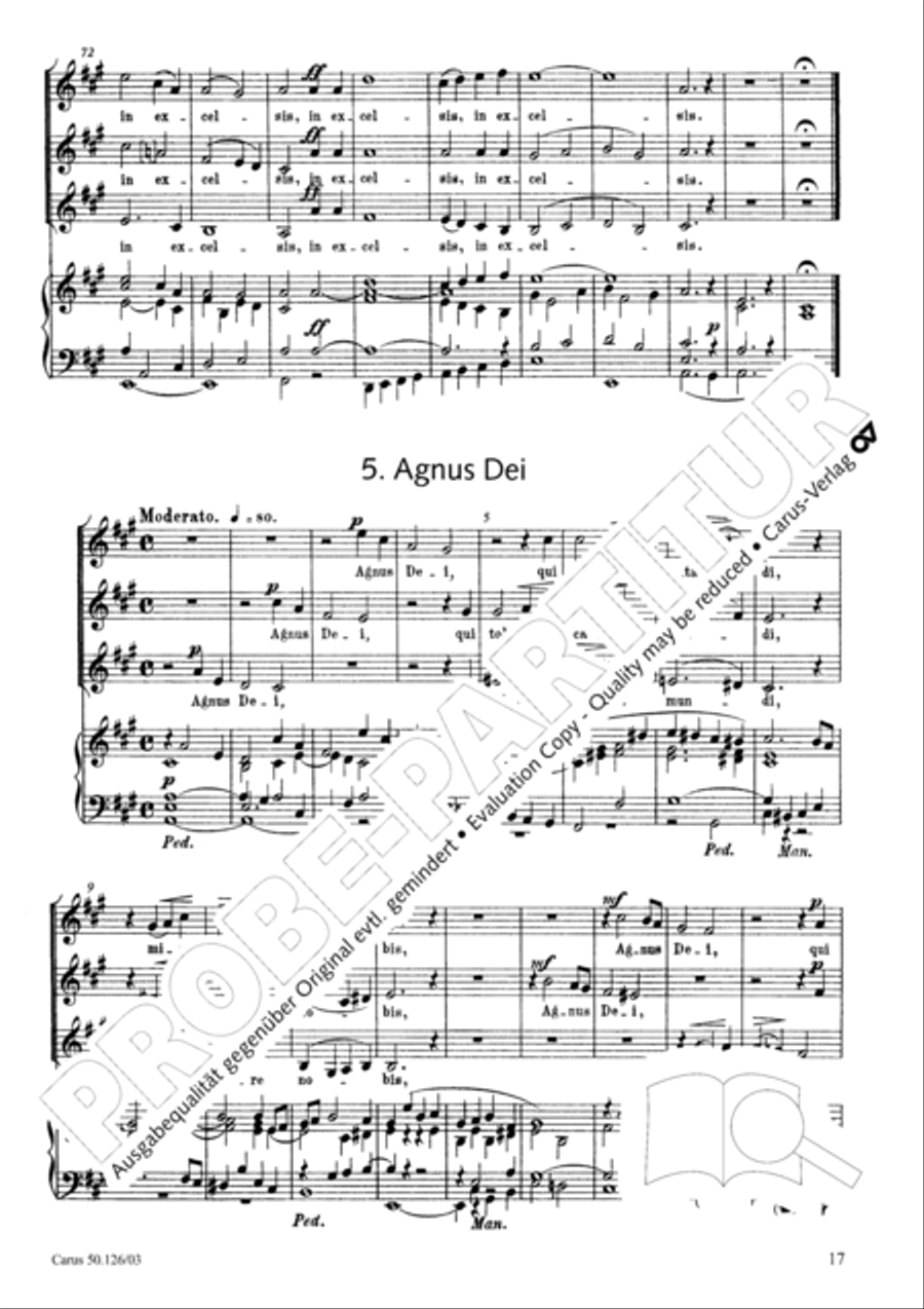 Mass in A major SSA scores gallery preview page 18