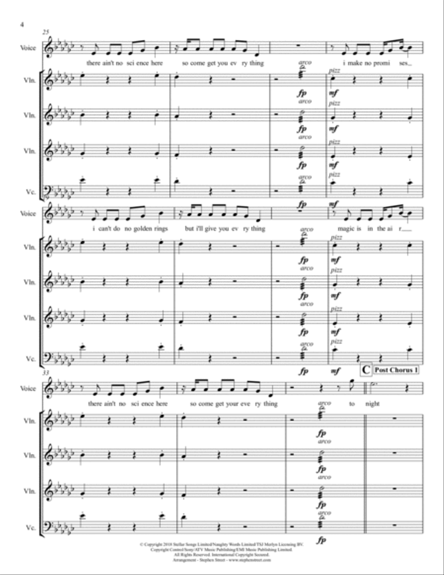 Promises Promises String Quartet scores gallery preview page 4