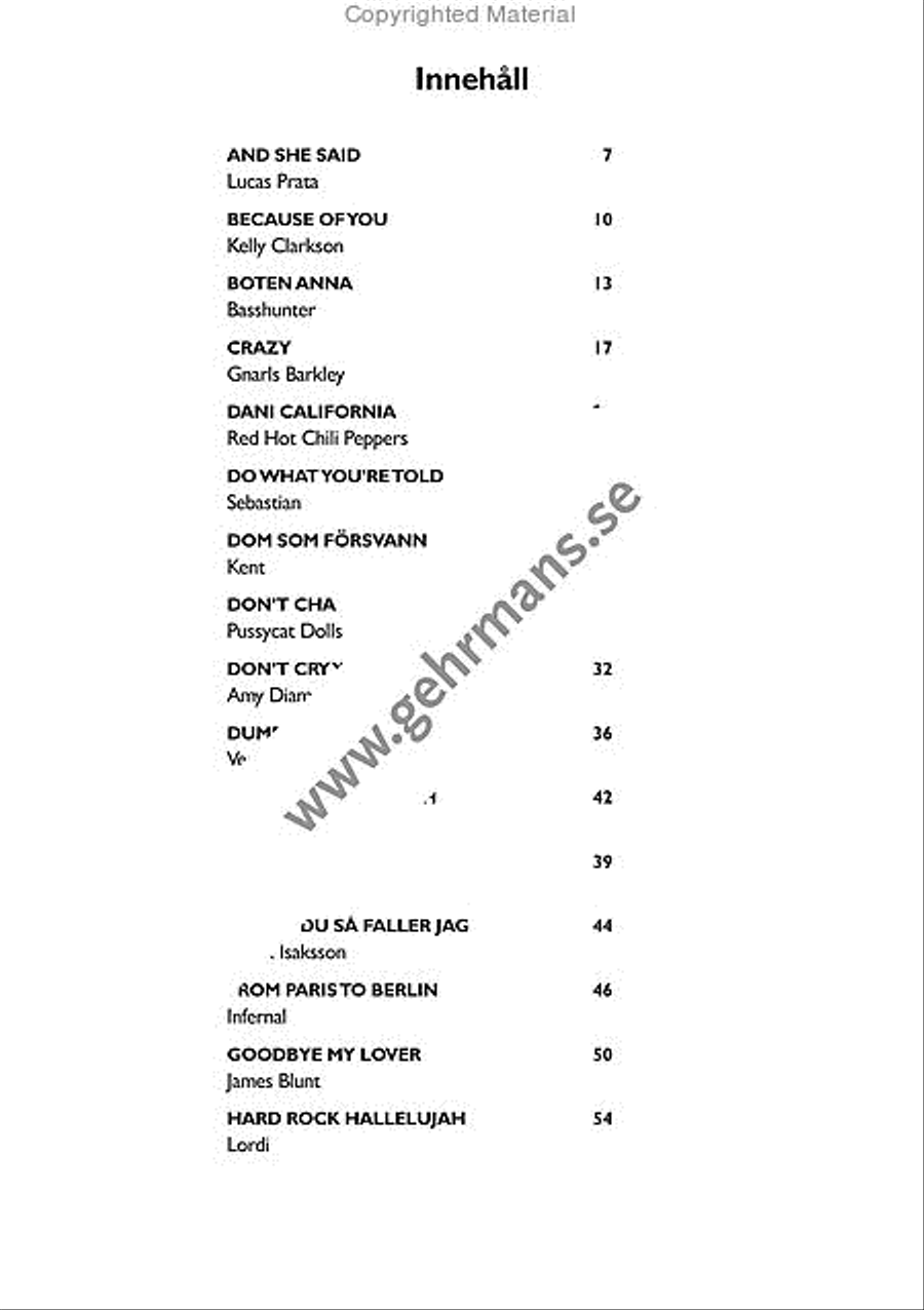 Pop 2006 Pop 2006 Piano, Vocal, Guitar scores gallery preview page 3