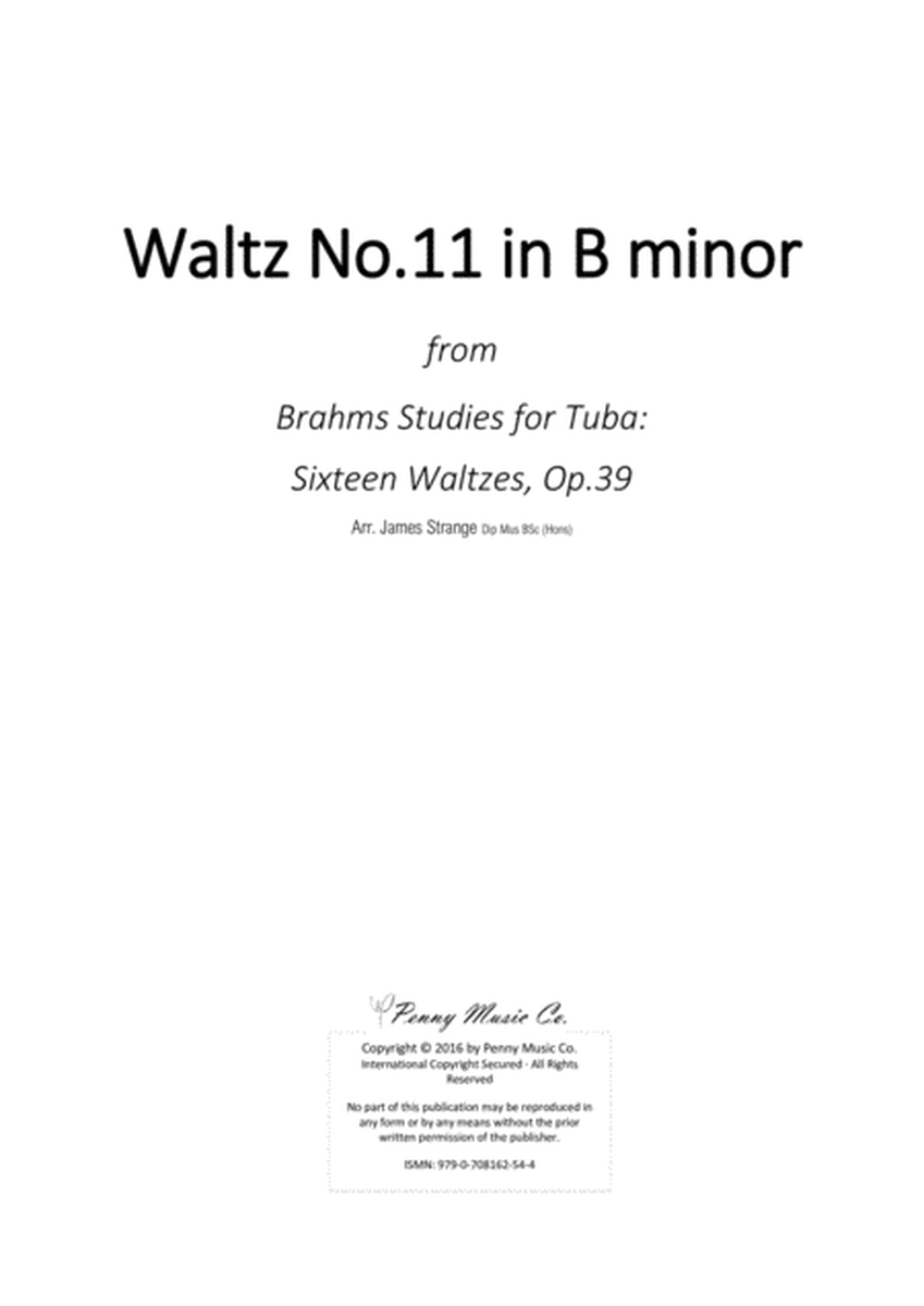 Brahms Waltz No.11 in B minor for unaccompanied Tuba image number null