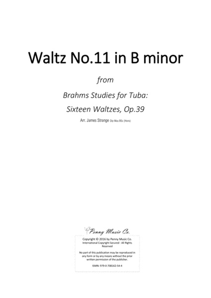 Brahms Waltz No.11 in B minor for unaccompanied Tuba image number null