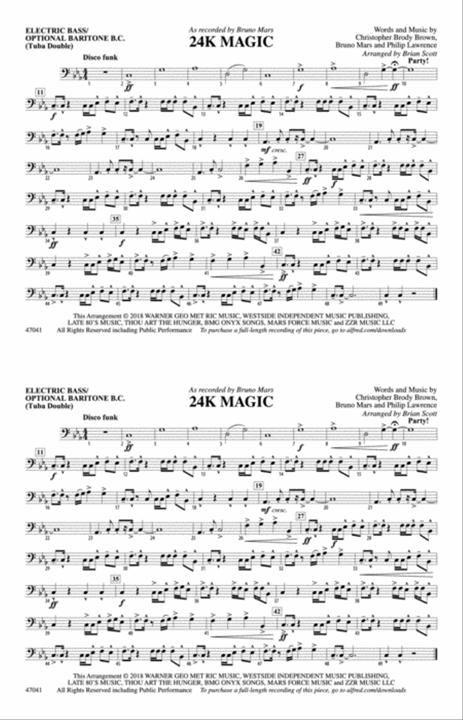Book cover for 24K Magic: Electric Bass