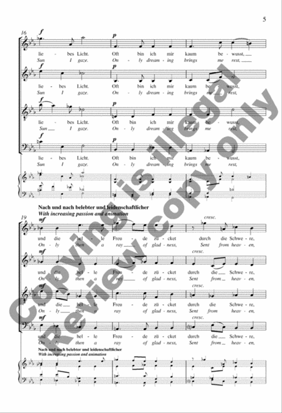Verborgenheit (Concealment) 4-Part scores gallery preview page 5