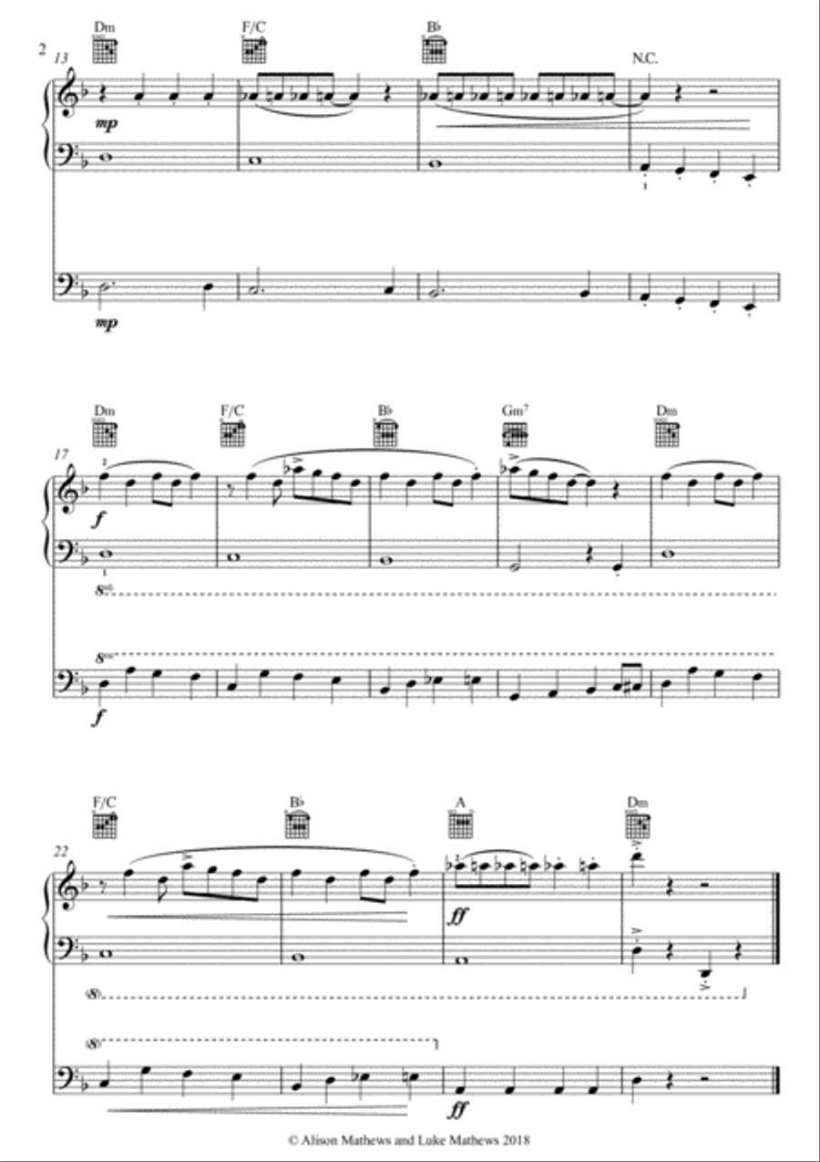 Space Voyage for Piano, Bass and Guitar Small Ensemble scores gallery preview page 6