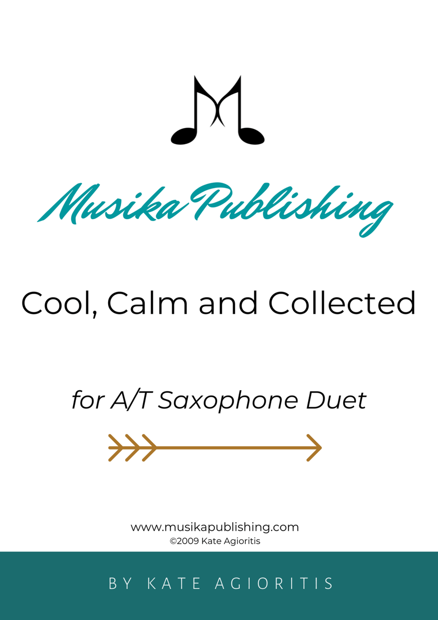 Cool, Calm and Collected - For A/T Saxophone Duet Woodwind Duet scores gallery preview page 1