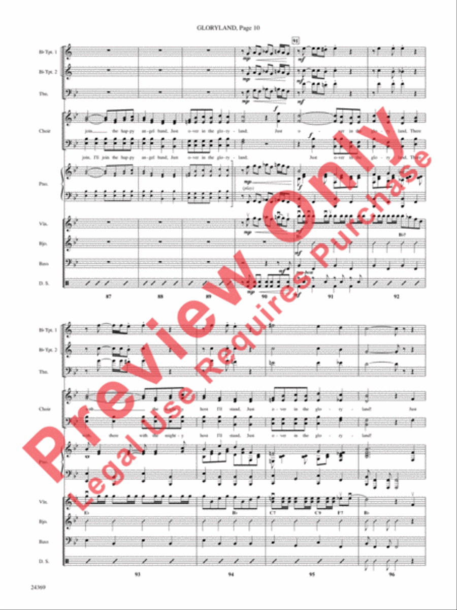 Gloryland Choir scores gallery preview page 11
