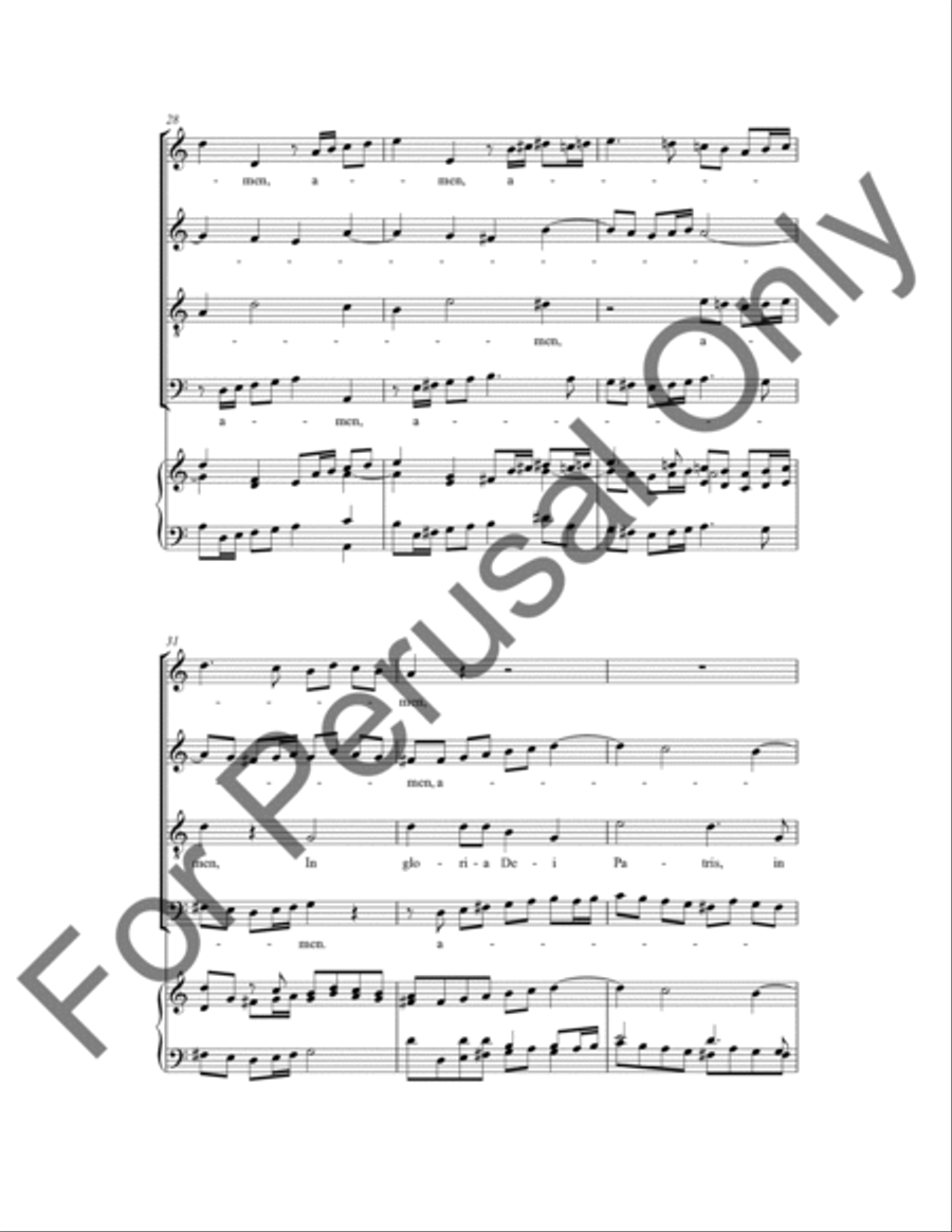Cum Sancto Spiritu 4-Part scores gallery preview page 6