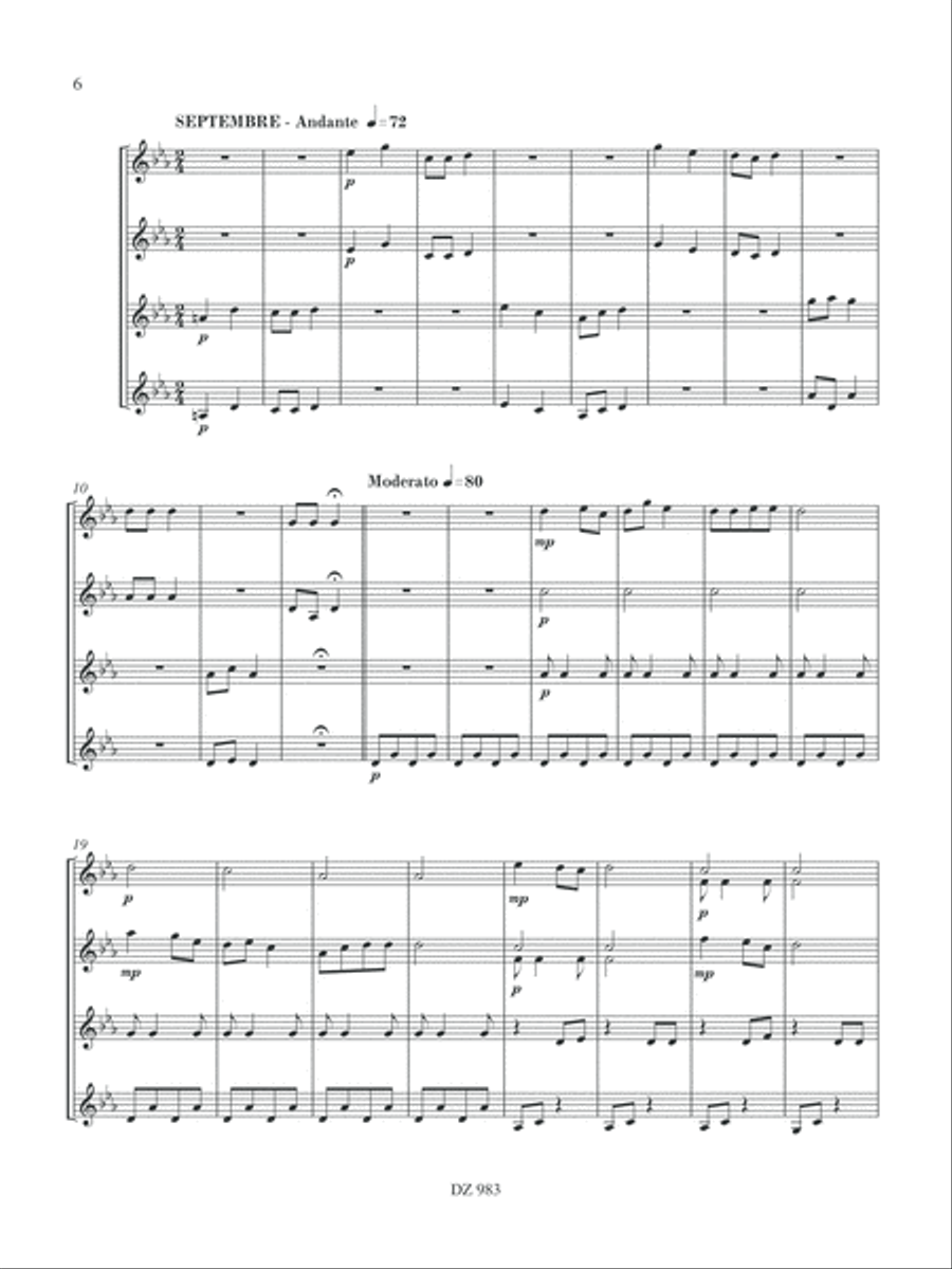 Musique facile pour 4 guitares - Japon (Les saisons japonaises, vol. 3) Guitar Ensemble scores gallery preview page 6