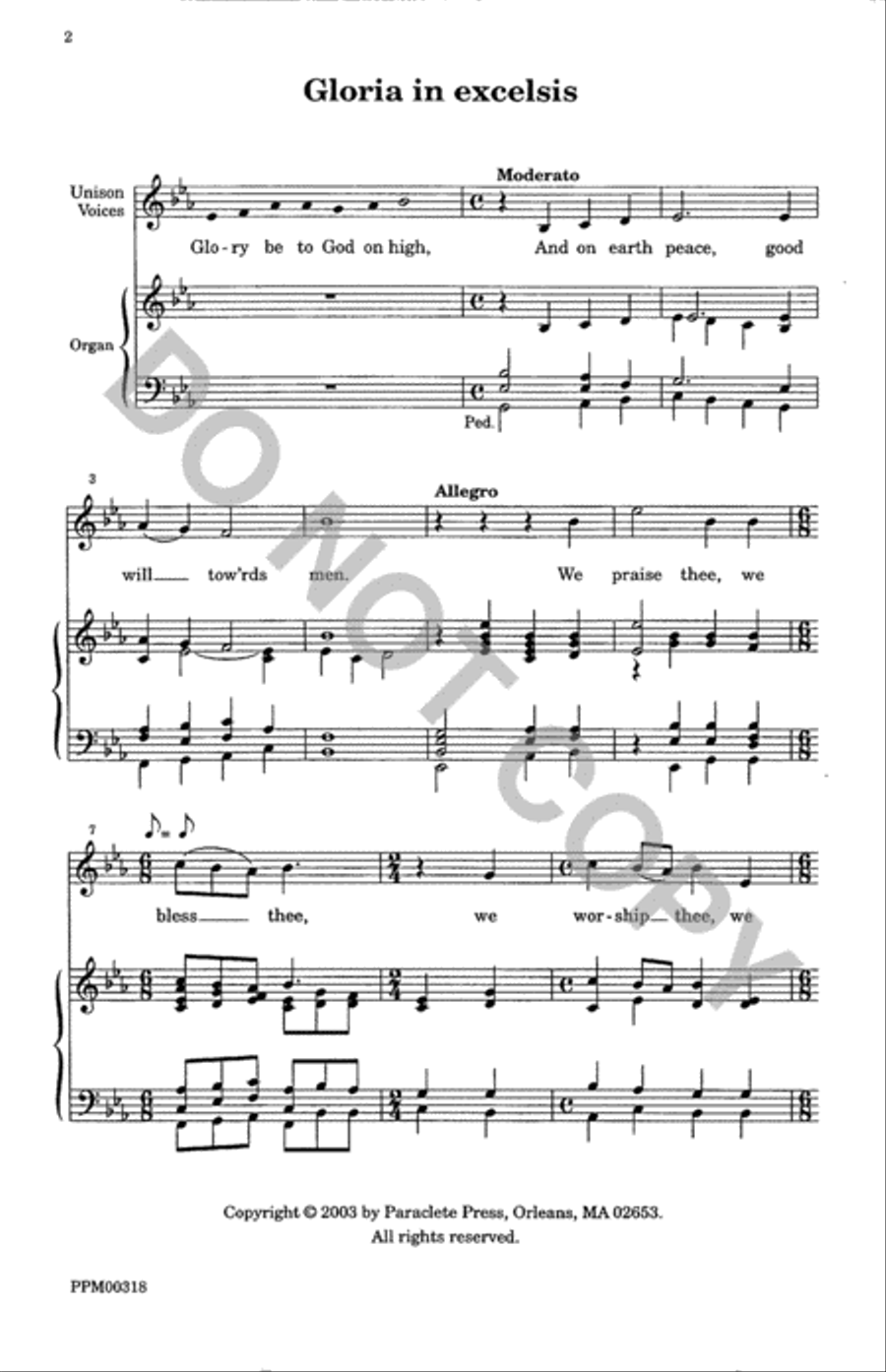Missa Ecclesia Christi Unison Choir scores gallery preview page 3