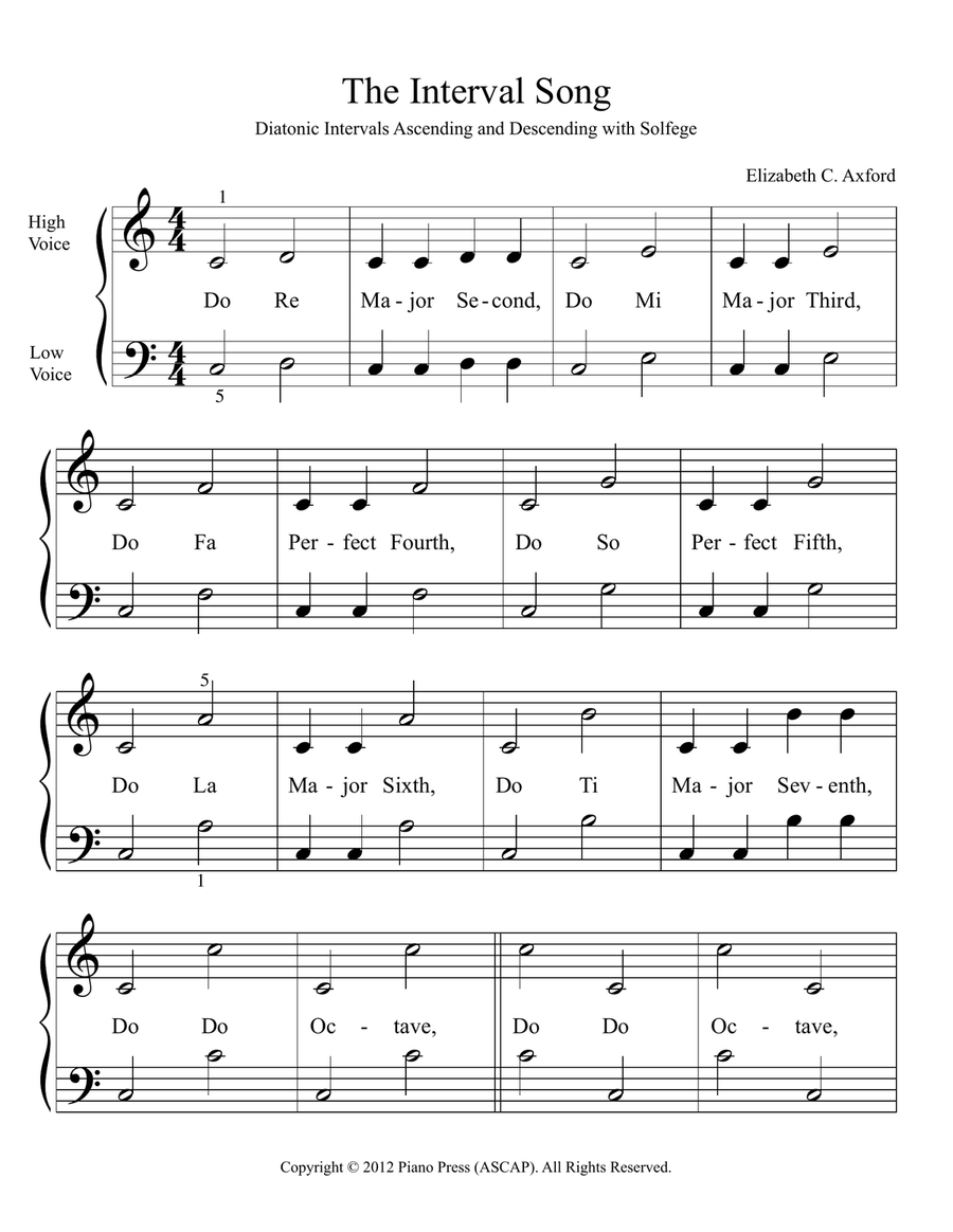 The Interval Song Piano, Vocal scores gallery preview page 2