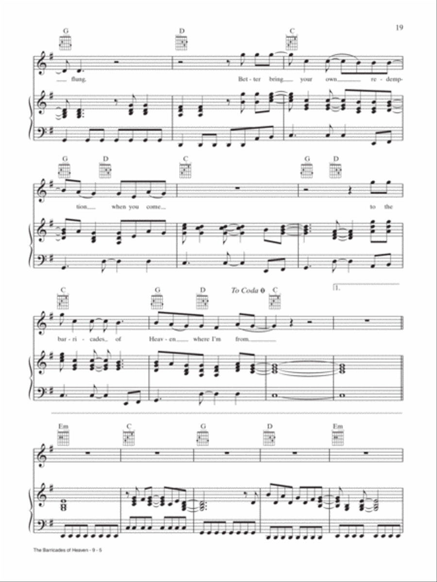 The Barricades of Heaven The Barricades of Heaven Piano, Vocal, Guitar scores gallery preview page 5