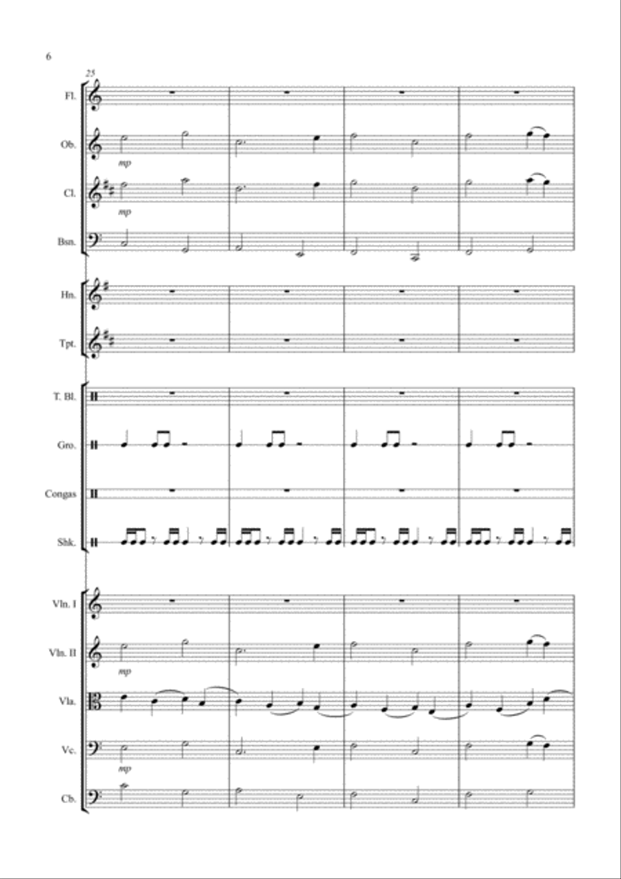Pachelbel's Cannon - for Youth Orchestra - score plus all parts included Full Orchestra scores gallery preview page 6