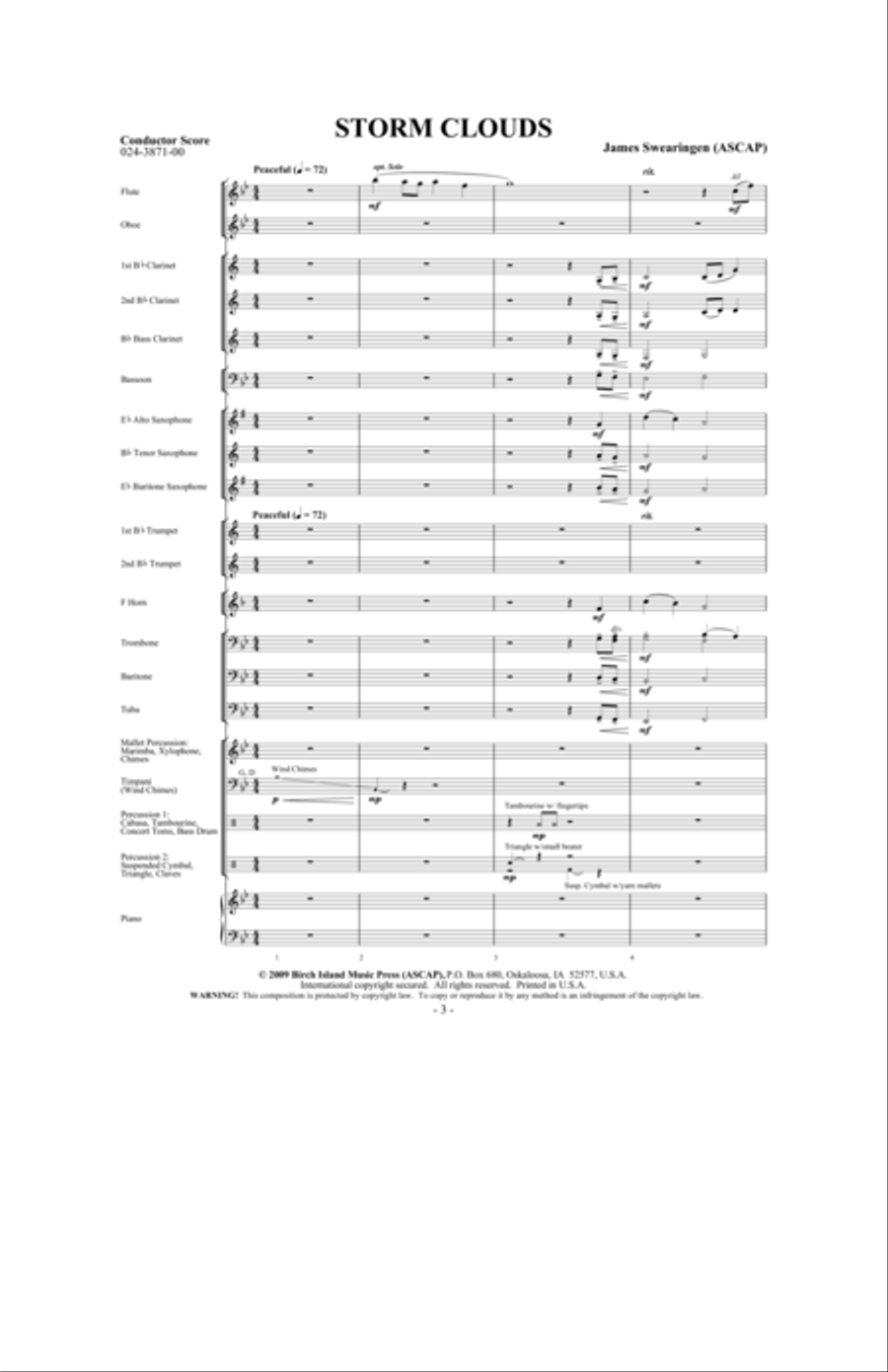 Storm Clouds Concert Band scores gallery preview page 2