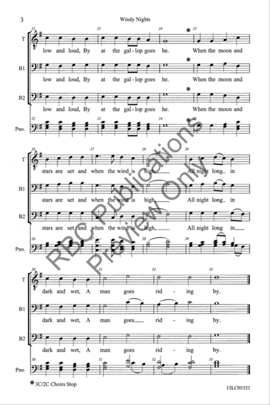 Windy Nights (TBB) 3-Part scores gallery preview page 5