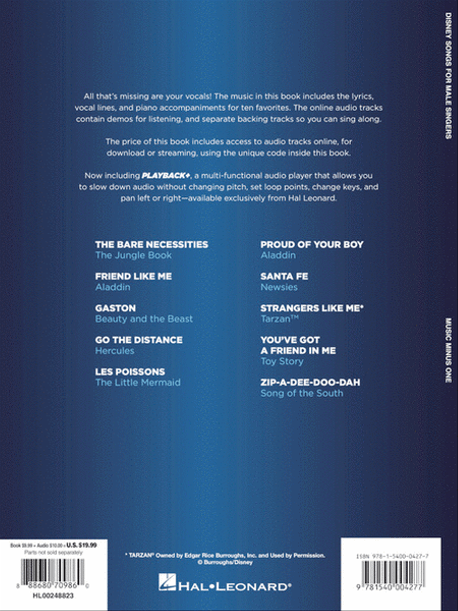 Disney Songs for Male Singers Voice scores gallery preview page 5