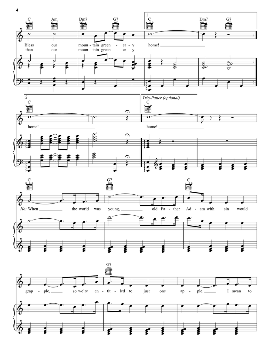 Mountain Greenery Guitar scores gallery preview page 4