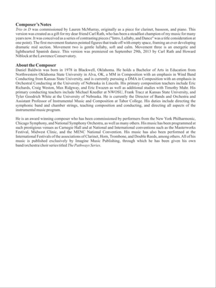 Trio in D Bassoon scores gallery preview page 2