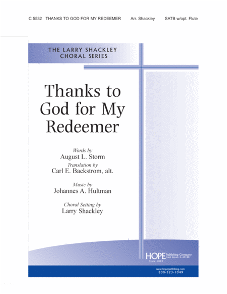 Thanks to God for My Redeemer 4-Part scores gallery preview page 1