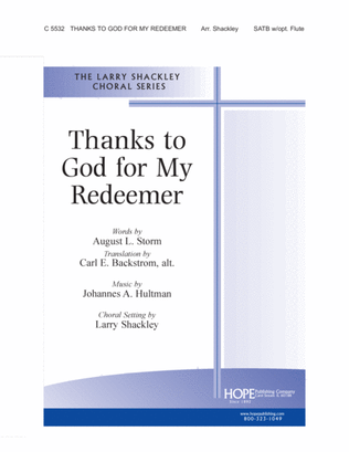 Book cover for Thanks to God for My Redeemer