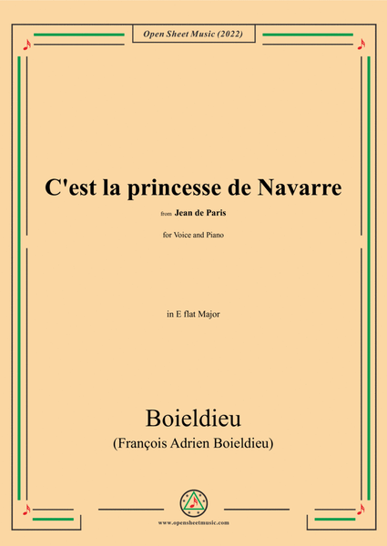 Boieldieu-Cest la princesse de Navarre,from Jean de Paris,for Voice and Piano