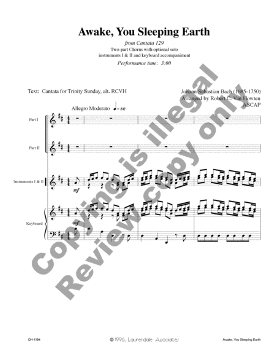 Awake, You Sleeping Earth 2-Part scores gallery preview page 3