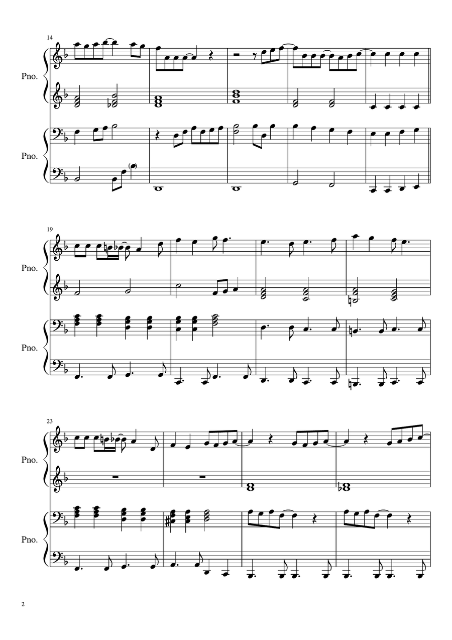 Thank You For The Music Thank You For The Music Piano scores gallery preview page 2