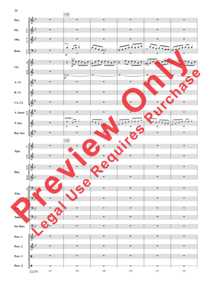 Bayou Breakdown Concert Band scores gallery preview page 27