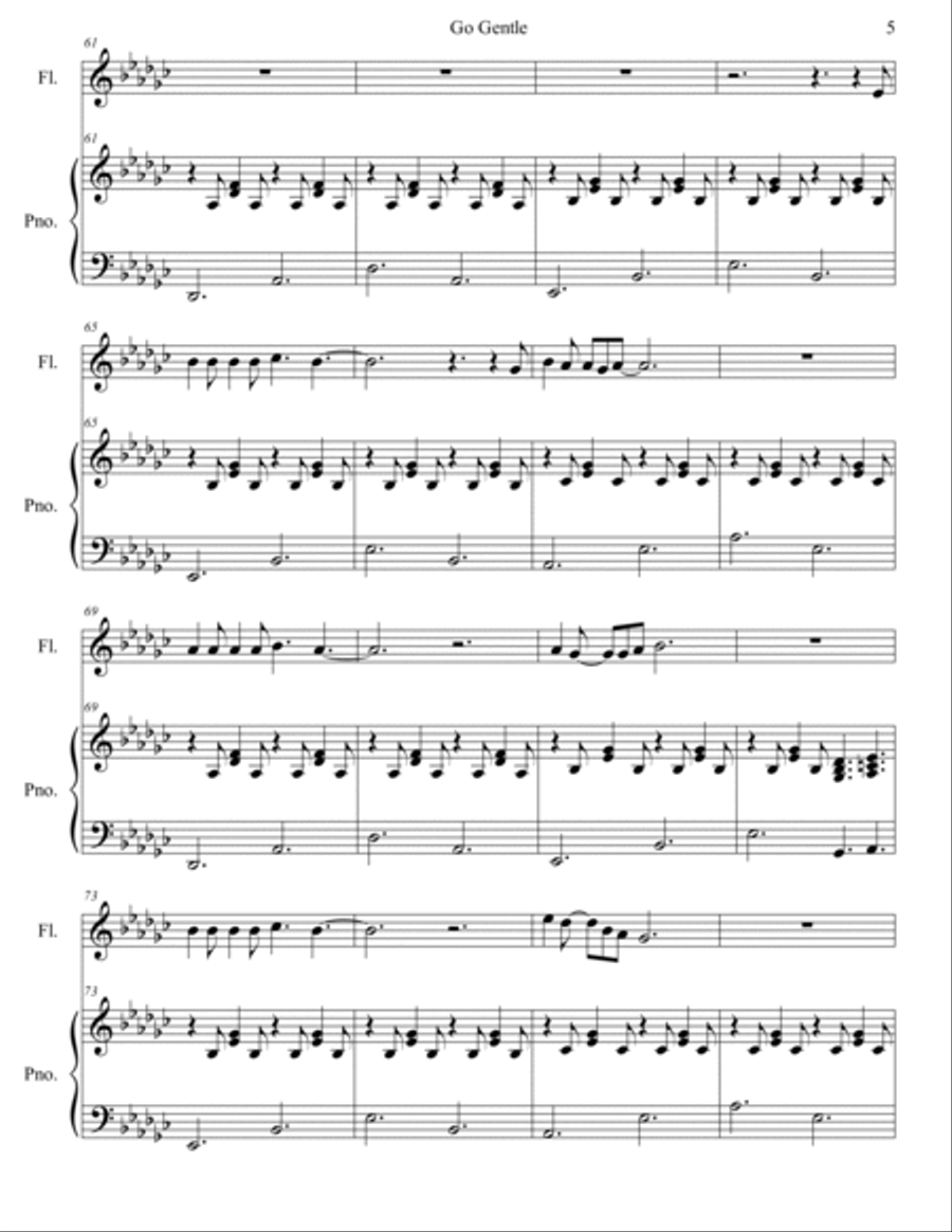 Go Gentle Flute Solo scores gallery preview page 6