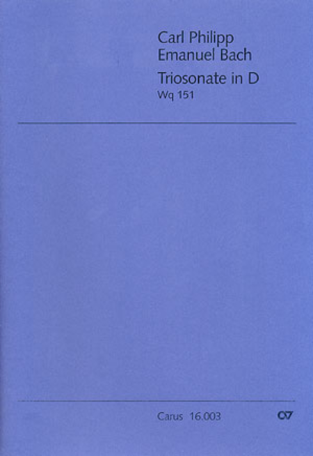 Triosonate in D (Trio Sonata in D major) (Sonate en trio en re majeur)