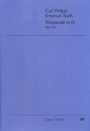 Book cover for Trio Sonata in D major (Triosonate in D)