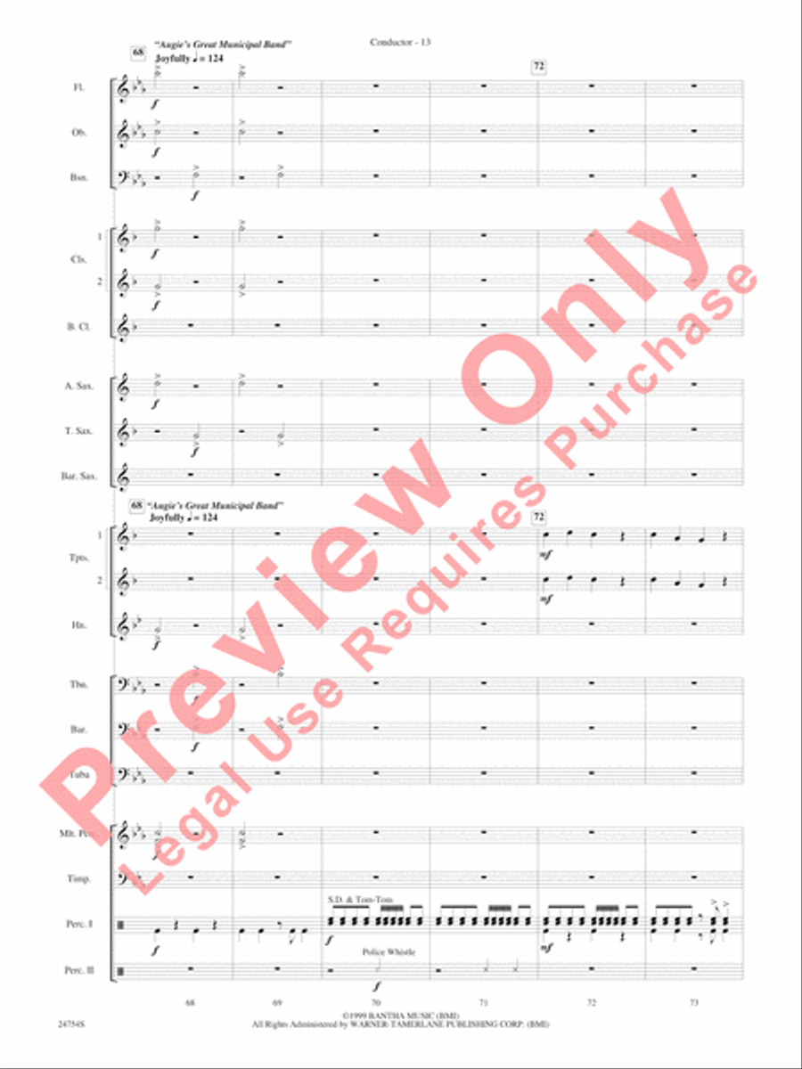 Selections from The Star Wars Saga Concert Band scores gallery preview page 16