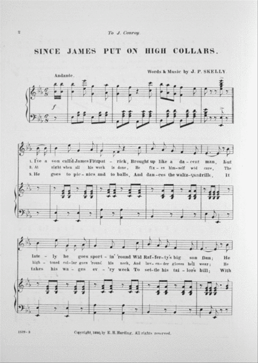 Since James Put on High Collars Voice scores gallery preview page 2
