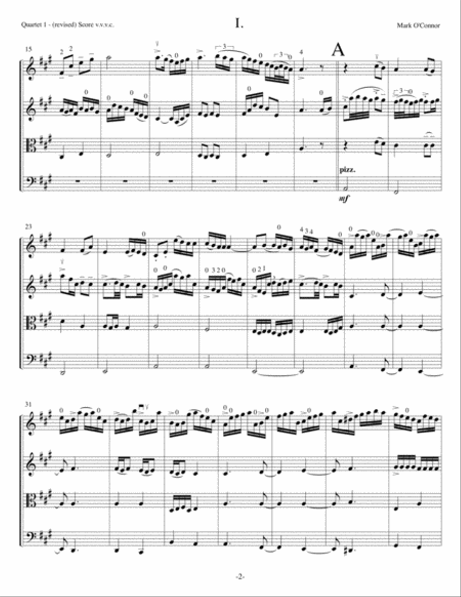 String Quartet No. 1 (score - two vlns, vla, cel) String Quartet scores gallery preview page 5