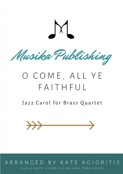 O Come All Ye Faithful - Jazz Arrangement in 5/4 for Brass Quartet image number null