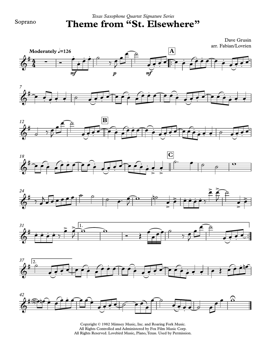 St. Elsewhere Woodwind Quartet scores gallery preview page 4