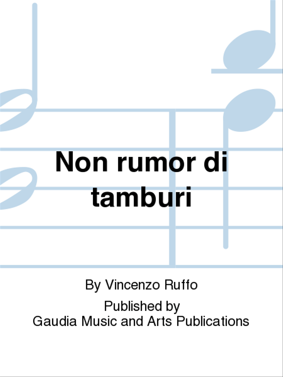 Non rumor di tamburi 4-Part scores gallery preview page 1