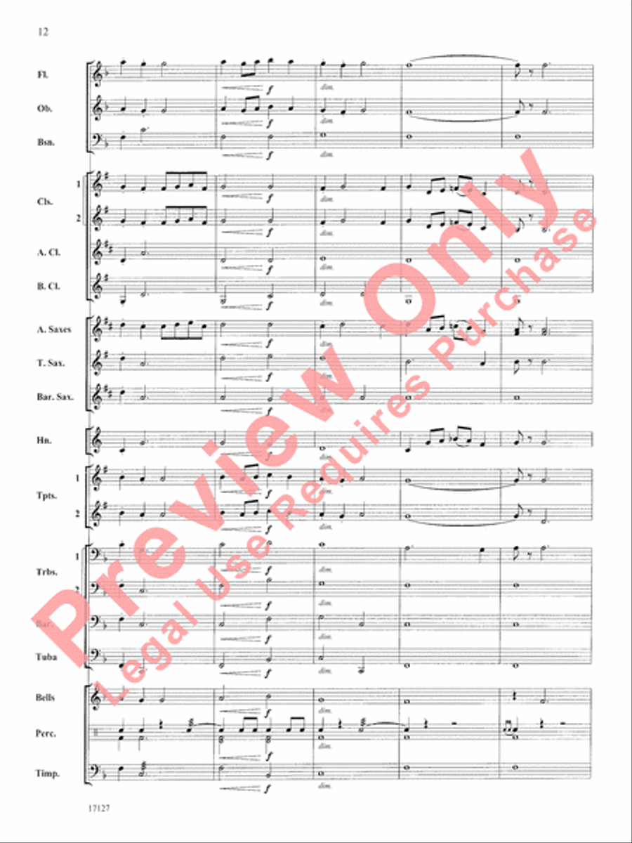 The Earl of Oxford's March Concert Band scores gallery preview page 13