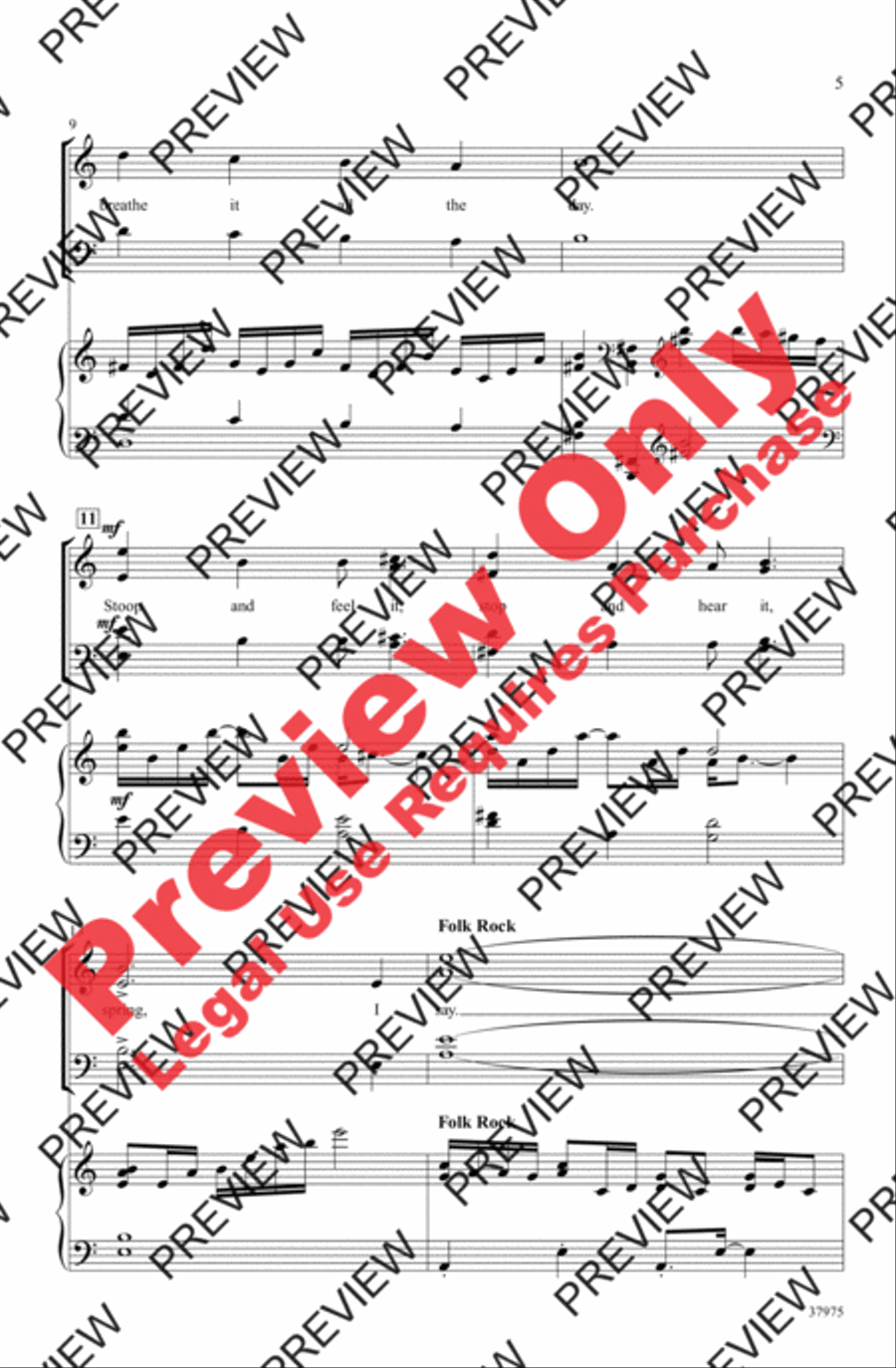 Winter's on the Wing (from The Secret Garden) 4-Part scores gallery preview page 5