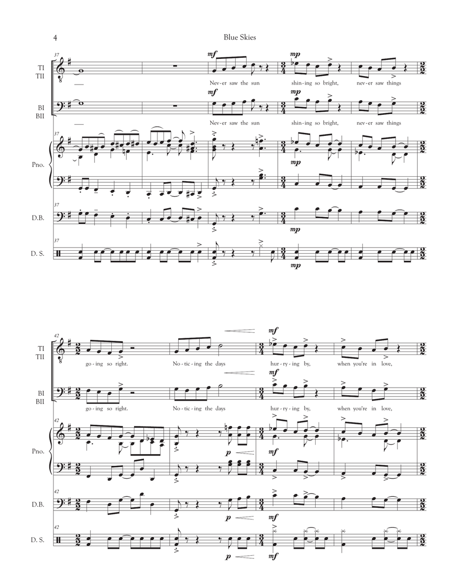 Blue Skies TTBB scores gallery preview page 4