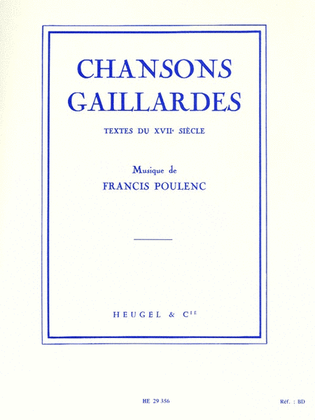 Book cover for Chansons Gaillardes