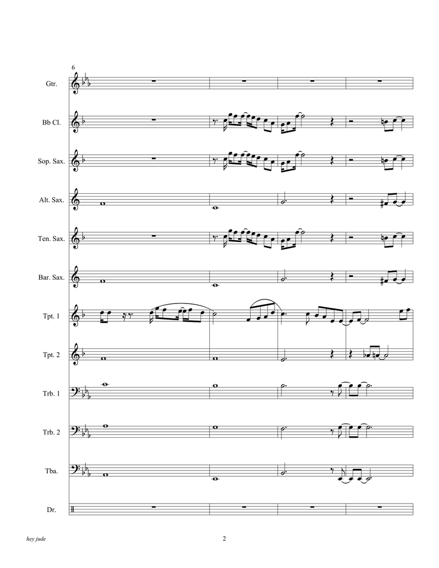 Hey Jude Large Ensemble scores gallery preview page 4