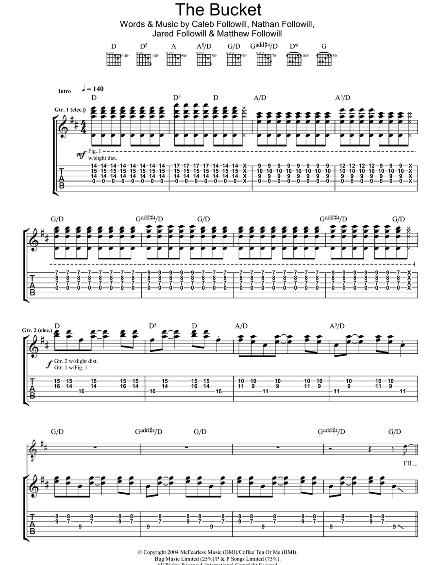 The Bucket Acoustic Guitar scores gallery preview page 1