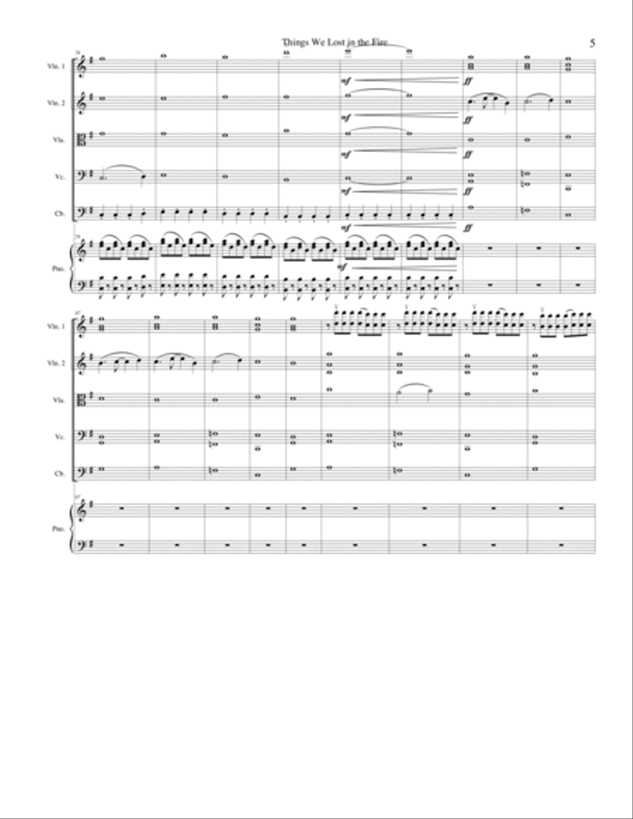 Things We Lost In The Fire String Orchestra scores gallery preview page 6