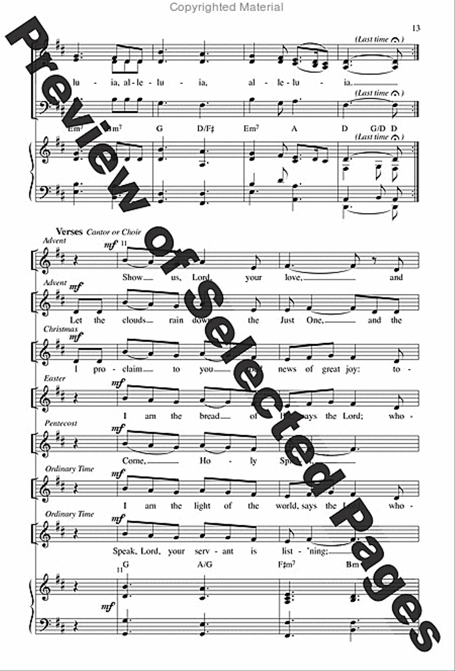 Mass of Joy and Peace - Choral / Accompaniment Edition 3-Part scores gallery preview page 8