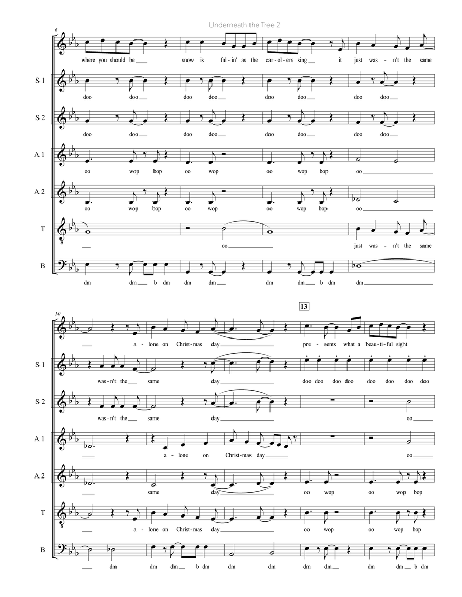 Underneath The Tree Divisi scores gallery preview page 2