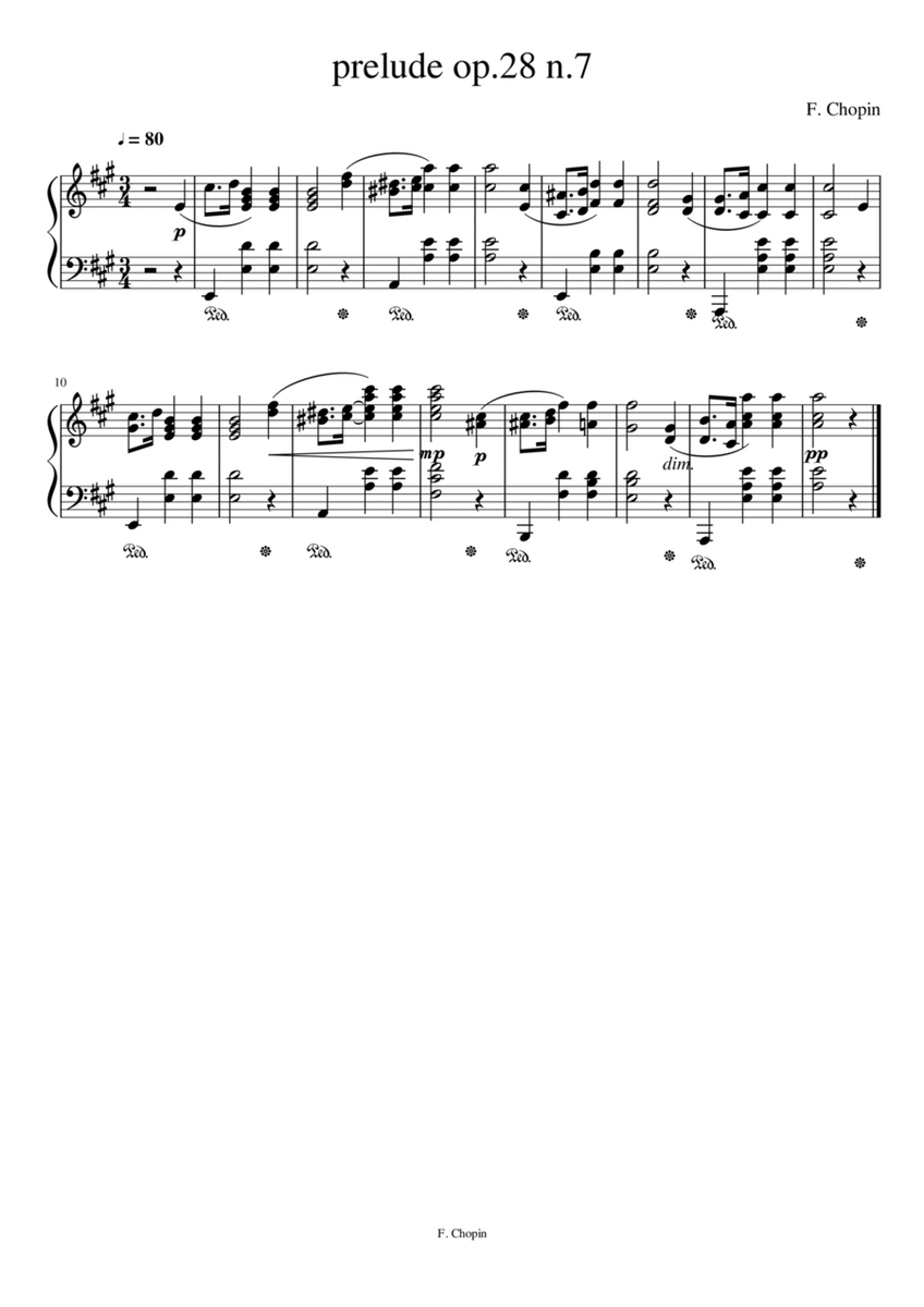 Prelude In A Major, Op. 28, No. 7 image number null