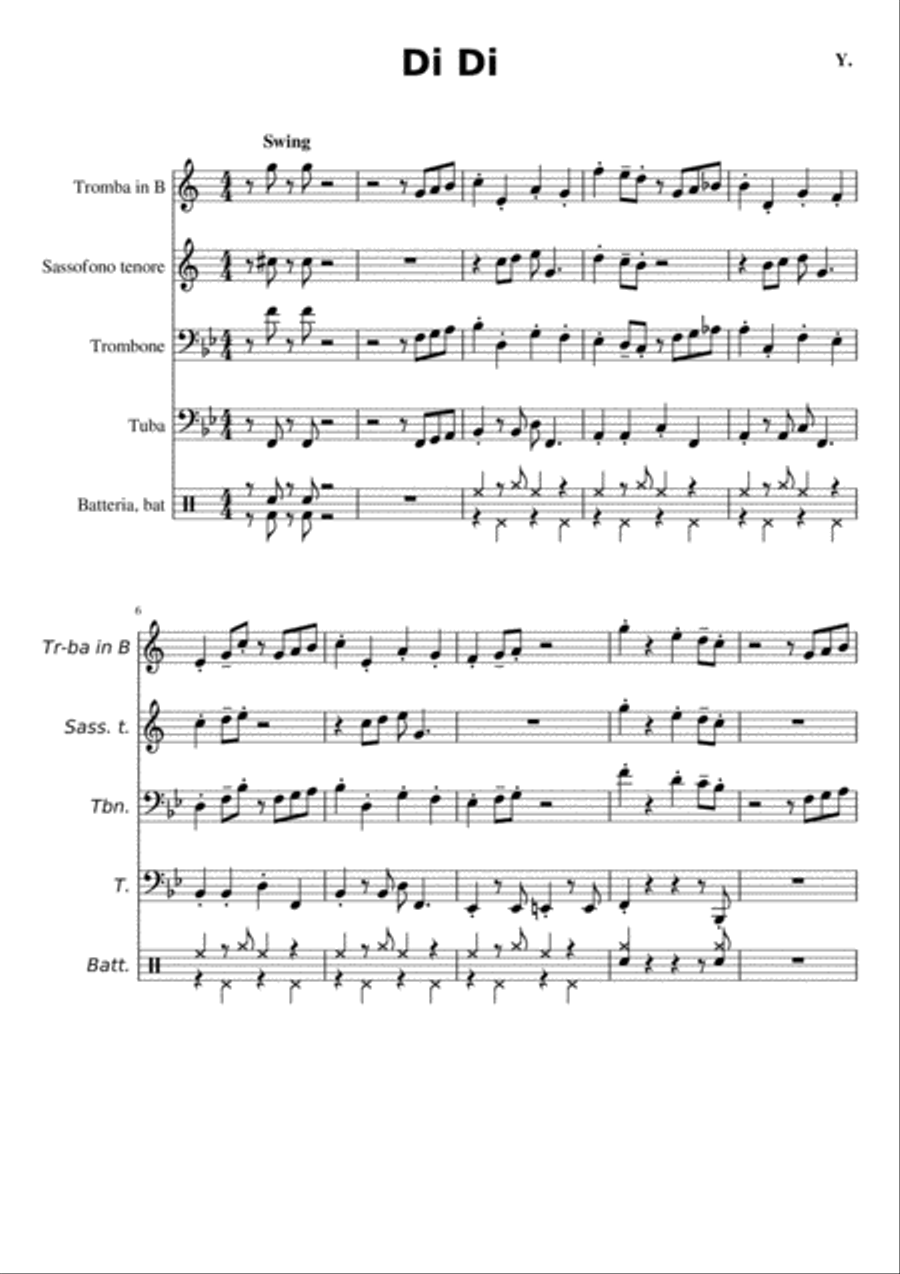 Di Di Brass Ensemble scores gallery preview page 1