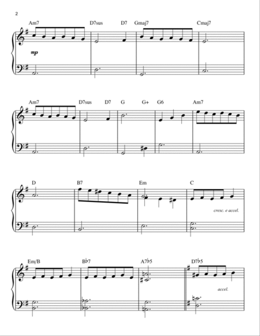 Mia & Sebastian's Theme (from La La Land) Easy Piano scores gallery preview page 2