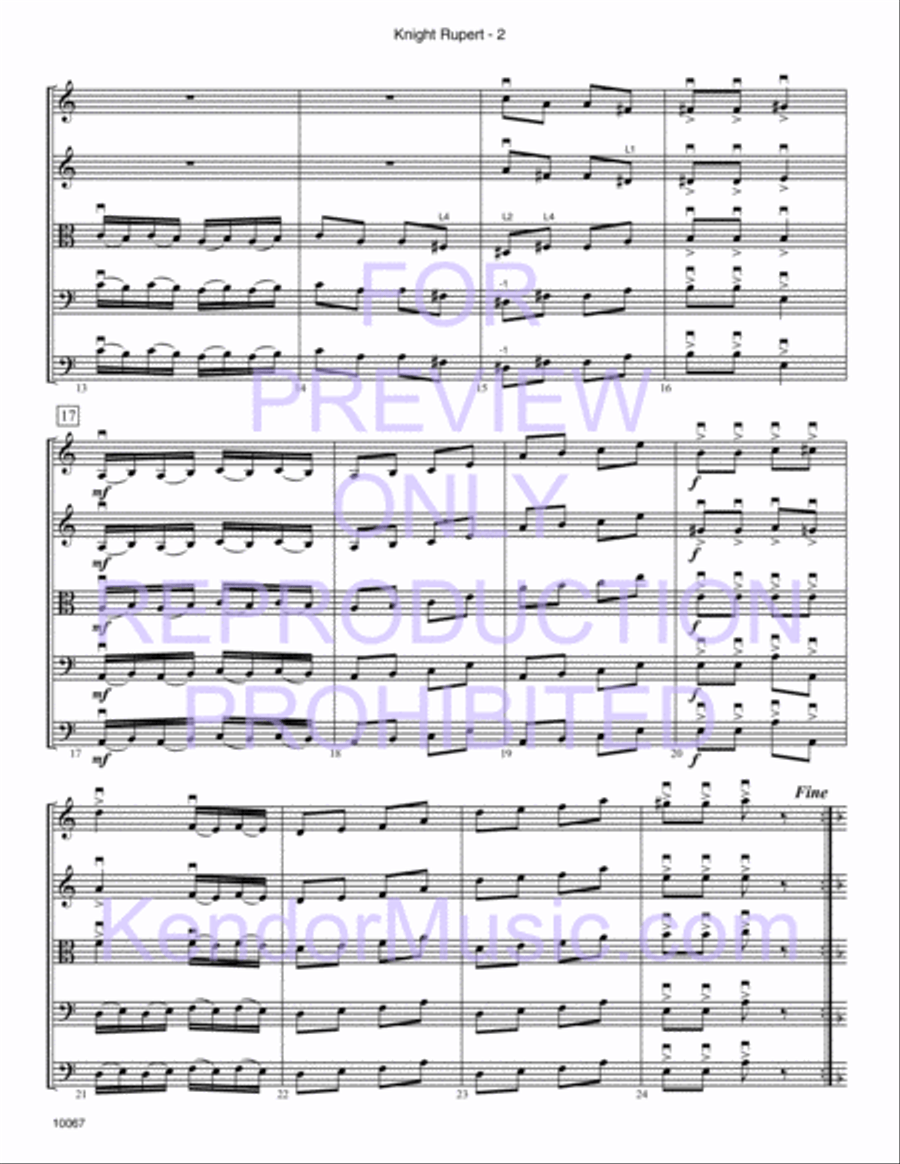 Knight Rupert (Knecht Ruprecht From Album For The Young) String Orchestra scores gallery preview page 4